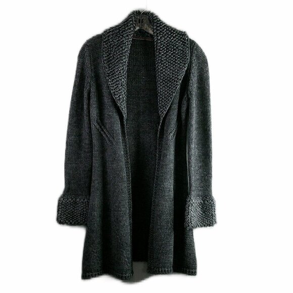 Angela Davis - Open Cardigan Mohair Blend Sweater - Picture 1 of 9